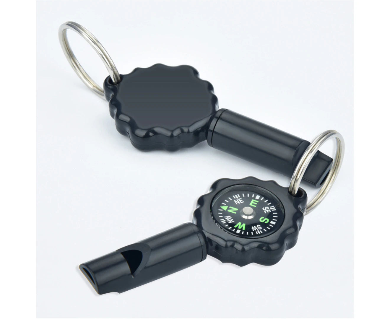 2 in 1 Survival Emergency Whistle Compass for Outdoor Camping Hiking Useful Tool