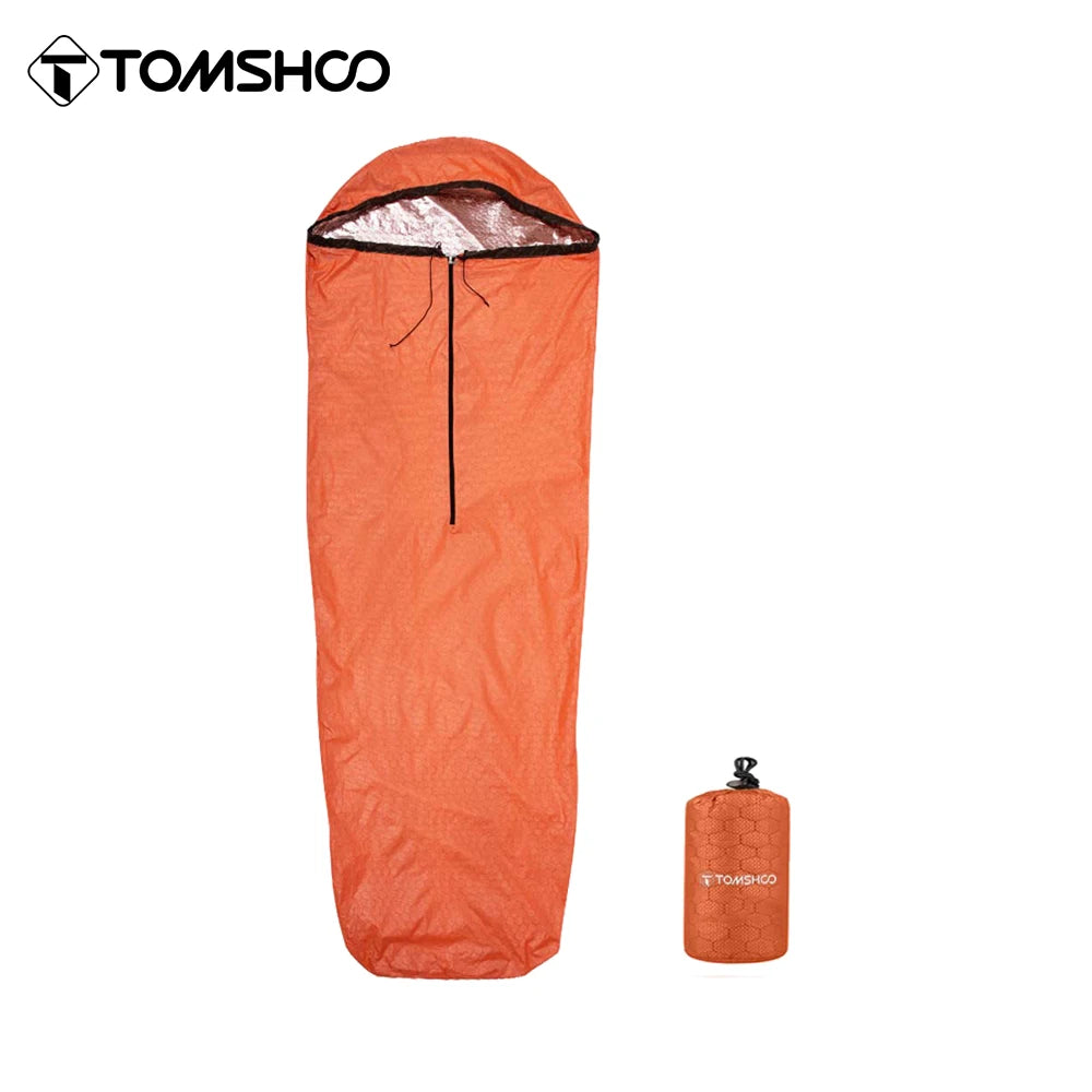 Emergency Sleeping Bag Lightweight Waterproof Thermal Sleeping Bag Survival Gear for Outdoor Hiking Camp Supplies Stuff