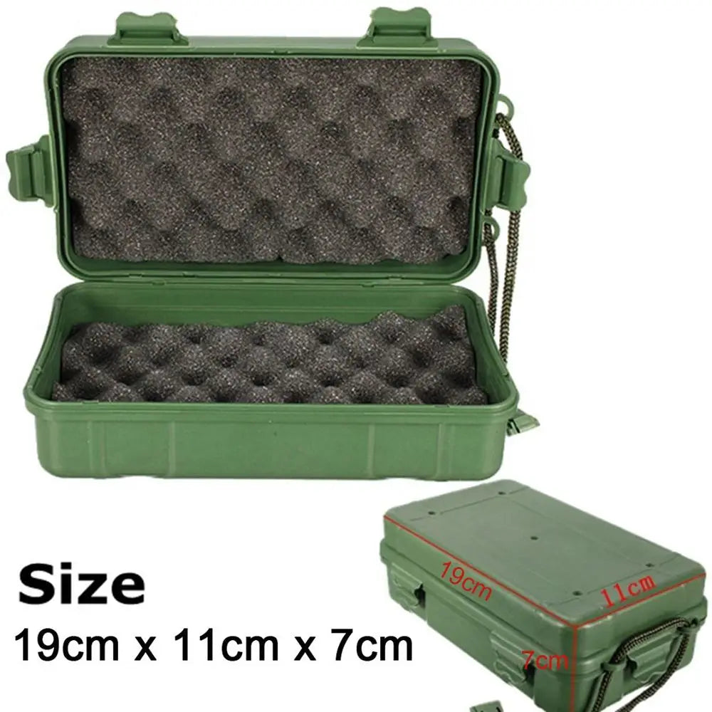 Portable Shockproof Outdoor Airtight Survival Storage Case Shockproof Camping Travel Container Carry Storage Box Size