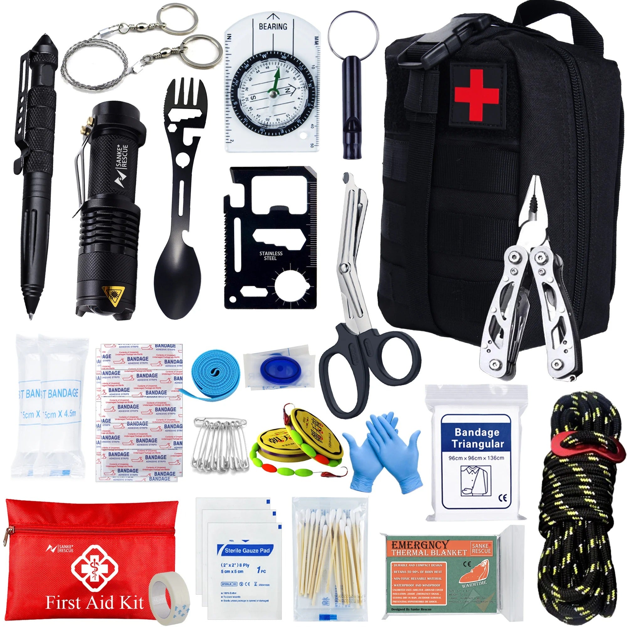 Survival First Aid Kit Molle IFAK Trauma Bag for Outdoors