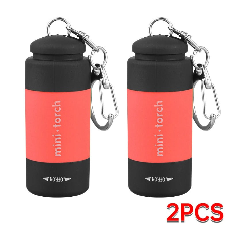 Rechargeable LED Keychain Flashlight for Camping & More